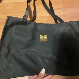 Givenchy tote Black Square Dual Handle Gold Logo L